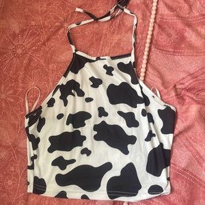 Cow print crop top
